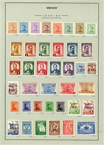 LARGE LOTS AND COLLECTIONS URUGUAY 1912-72 collection on pages, virtually complete, regular issues and commemoratives, Air Post Albatross, Pegasus, also, back of the book, Postage Dues,...