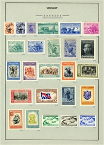 LARGE LOTS AND COLLECTIONS URUGUAY 1912-72 collection on pages, virtually complete, regular issues and commemoratives, Air Post Albatross, Pegasus, also, back of the book, Postage Dues,...