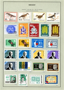 LARGE LOTS AND COLLECTIONS URUGUAY 1912-72 collection on pages, virtually complete, regular issues and commemoratives, Air Post Albatross, Pegasus, also, back of the book, Postage Dues,...