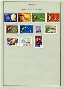LARGE LOTS AND COLLECTIONS URUGUAY 1912-72 collection on pages, virtually complete, regular issues and commemoratives, Air Post Albatross, Pegasus, also, back of the book, Postage Dues,...