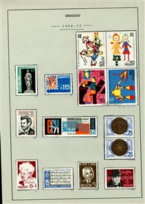 LARGE LOTS AND COLLECTIONS URUGUAY 1912-72 collection on pages, virtually complete, regular issues and commemoratives, Air Post Albatross, Pegasus, also, back of the book, Postage Dues,...