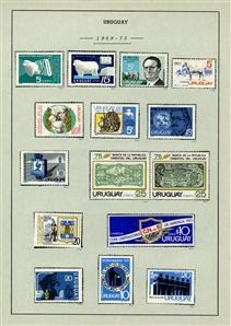 LARGE LOTS AND COLLECTIONS URUGUAY 1912-72 collection on pages, virtually complete, regular issues and commemoratives, Air Post Albatross, Pegasus, also, back of the book, Postage Dues,...
