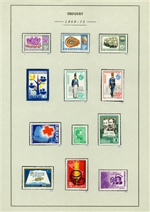 LARGE LOTS AND COLLECTIONS URUGUAY 1912-72 collection on pages, virtually complete, regular issues and commemoratives, Air Post Albatross, Pegasus, also, back of the book, Postage Dues,...