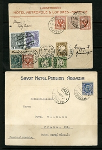 LARGE LOTS AND COLLECTIONS WORLDWIDE COLLECTIONS and BALANCES 1865-1933 balance of a consignment on stock cards and album pages, United States 50c Zeppelin (C18) pair n.h., 1922-26 2c...