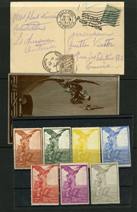 LARGE LOTS AND COLLECTIONS WORLDWIDE COLLECTIONS and BALANCES 1865-1933 balance of a consignment on stock cards and album pages, United States 50c Zeppelin (C18) pair n.h., 1922-26 2c...