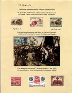 LARGE LOTS AND COLLECTIONS Worldwide Topicals 1869-1893 Christopher Columbus and Columbian Exposition, exhibit collection on 112 pages, showing an impressive array of stamps, proofs, Specimen...