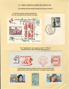 LARGE LOTS AND COLLECTIONS Worldwide Topicals 1869-1893 Christopher Columbus and Columbian Exposition, exhibit collection on 112 pages, showing an impressive array of stamps, proofs, Specimen...