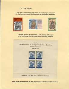 LARGE LOTS AND COLLECTIONS Worldwide Topicals 1869-1893 Christopher Columbus and Columbian Exposition, exhibit collection on 112 pages, showing an impressive array of stamps, proofs, Specimen...