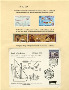 LARGE LOTS AND COLLECTIONS Worldwide Topicals 1869-1893 Christopher Columbus and Columbian Exposition, exhibit collection on 112 pages, showing an impressive array of stamps, proofs, Specimen...