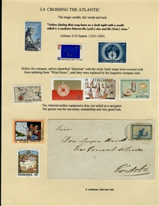 LARGE LOTS AND COLLECTIONS Worldwide Topicals 1869-1893 Christopher Columbus and Columbian Exposition, exhibit collection on 112 pages, showing an impressive array of stamps, proofs, Specimen...