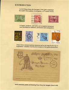 LARGE LOTS AND COLLECTIONS Worldwide Topicals 1869-1893 Christopher Columbus and Columbian Exposition, exhibit collection on 112 pages, showing an impressive array of stamps, proofs, Specimen...