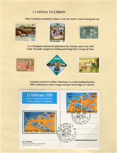 LARGE LOTS AND COLLECTIONS Worldwide Topicals 1869-1893 Christopher Columbus and Columbian Exposition, exhibit collection on 112 pages, showing an impressive array of stamps, proofs, Specimen...