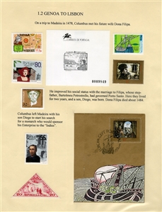 LARGE LOTS AND COLLECTIONS Worldwide Topicals 1869-1893 Christopher Columbus and Columbian Exposition, exhibit collection on 112 pages, showing an impressive array of stamps, proofs, Specimen...