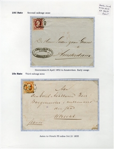LARGE LOTS AND COLLECTIONS WORLDWIDE COVERS and POSTAL HISTORY 1849-1862 First Issue stamps on cover, selection on exhibit pages, showing Austria 1850 1kr yellow on FL from Wien to Graz, 2kr...