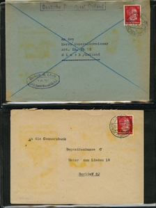 LARGE LOTS AND COLLECTIONS WORLDWIDE COVERS and POSTAL HISTORY 1868-1934 selection of 48 covers or cards, with Aden 1889 uprated registered stationery cover to Hamburg canceled ADEN...