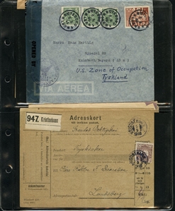 LARGE LOTS AND COLLECTIONS WORLDWIDE COVERS and POSTAL HISTORY 1868-1934 selection of 48 covers or cards, with Aden 1889 uprated registered stationery cover to Hamburg canceled ADEN...