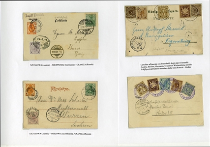 LARGE LOTS AND COLLECTIONS WORLDWIDE COVERS and POSTAL HISTORY  1905-1946 collection of 124 covers and cards, mostly multiple country frankings, Esperanto, Tourist, World Tour and Antarctica...