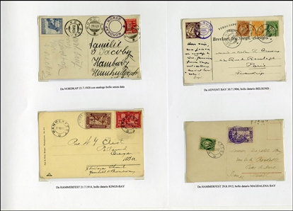 LARGE LOTS AND COLLECTIONS WORLDWIDE COVERS and POSTAL HISTORY  1905-1946 collection of 124 covers and cards, mostly multiple country frankings, Esperanto, Tourist, World Tour and Antarctica...