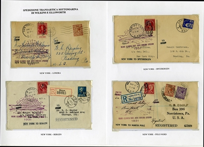 LARGE LOTS AND COLLECTIONS WORLDWIDE COVERS and POSTAL HISTORY  1905-1946 collection of 124 covers and cards, mostly multiple country frankings, Esperanto, Tourist, World Tour and Antarctica...