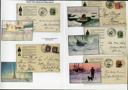 LARGE LOTS AND COLLECTIONS WORLDWIDE COVERS and POSTAL HISTORY  1905-1946 collection of 124 covers and cards, mostly multiple country frankings, Esperanto, Tourist, World Tour and Antarctica...