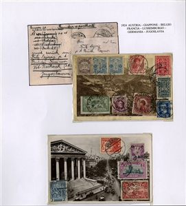 LARGE LOTS AND COLLECTIONS WORLDWIDE COVERS and POSTAL HISTORY  1905-1946 collection of 124 covers and cards, mostly multiple country frankings, Esperanto, Tourist, World Tour and Antarctica...