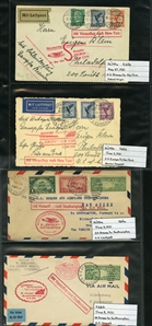 LARGE LOTS AND COLLECTIONS WORLDWIDE COVERS and POSTAL HISTORY Catapult Flights 1932-35 collection of 263 covers or cards, mostly Germany and United States, also Switzerland (5), France (3) and...