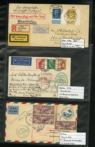 LARGE LOTS AND COLLECTIONS WORLDWIDE COVERS and POSTAL HISTORY Catapult Flights 1932-35 collection of 263 covers or cards, mostly Germany and United States, also Switzerland (5), France (3) and...