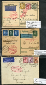 LARGE LOTS AND COLLECTIONS WORLDWIDE COVERS and POSTAL HISTORY Catapult Flights 1932-35 collection of 263 covers or cards, mostly Germany and United States, also Switzerland (5), France (3) and...
