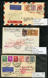 LARGE LOTS AND COLLECTIONS WORLDWIDE COVERS and POSTAL HISTORY Catapult Flights 1932-35 collection of 263 covers or cards, mostly Germany and United States, also Switzerland (5), France (3) and...