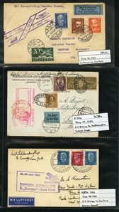 LARGE LOTS AND COLLECTIONS WORLDWIDE COVERS and POSTAL HISTORY Catapult Flights 1932-35 collection of 263 covers or cards, mostly Germany and United States, also Switzerland (5), France (3) and...