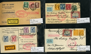 LARGE LOTS AND COLLECTIONS WORLDWIDE COVERS and POSTAL HISTORY Catapult Flights 1932-35 collection of 263 covers or cards, mostly Germany and United States, also Switzerland (5), France (3) and...