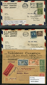 LARGE LOTS AND COLLECTIONS WORLDWIDE COVERS and POSTAL HISTORY Catapult Flights 1932-35 collection of 263 covers or cards, mostly Germany and United States, also Switzerland (5), France (3) and...