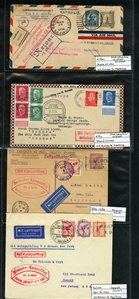 LARGE LOTS AND COLLECTIONS WORLDWIDE COVERS and POSTAL HISTORY Catapult Flights 1932-35 collection of 263 covers or cards, mostly Germany and United States, also Switzerland (5), France (3) and...
