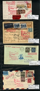 LARGE LOTS AND COLLECTIONS WORLDWIDE COVERS and POSTAL HISTORY Catapult Flights 1932-35 collection of 263 covers or cards, mostly Germany and United States, also Switzerland (5), France (3) and...