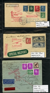 LARGE LOTS AND COLLECTIONS WORLDWIDE COVERS and POSTAL HISTORY Catapult Flights 1932-35 collection of 263 covers or cards, mostly Germany and United States, also Switzerland (5), France (3) and...