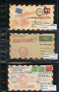LARGE LOTS AND COLLECTIONS WORLDWIDE COVERS and POSTAL HISTORY Catapult Flights 1932-35 collection of 263 covers or cards, mostly Germany and United States, also Switzerland (5), France (3) and...